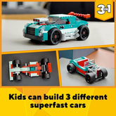 LEGO Creator 3in1 Street Racer Building Kit for Ages 7+